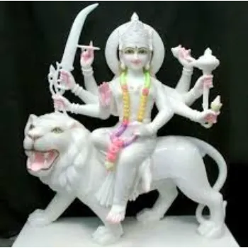  White Marble Durga Statue